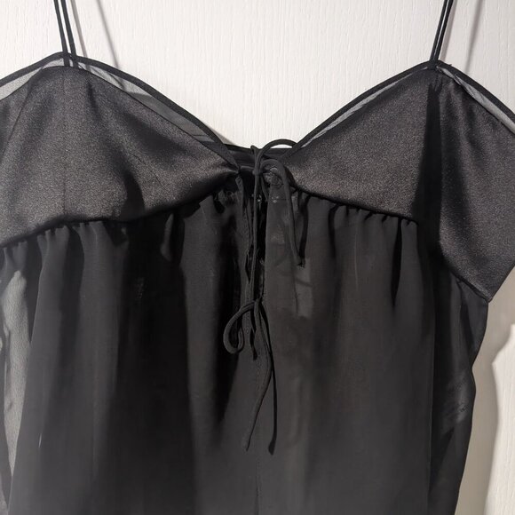 NEW Zara | Semi-Sheer Tie Front Camisole Top - Picture 5 of 11